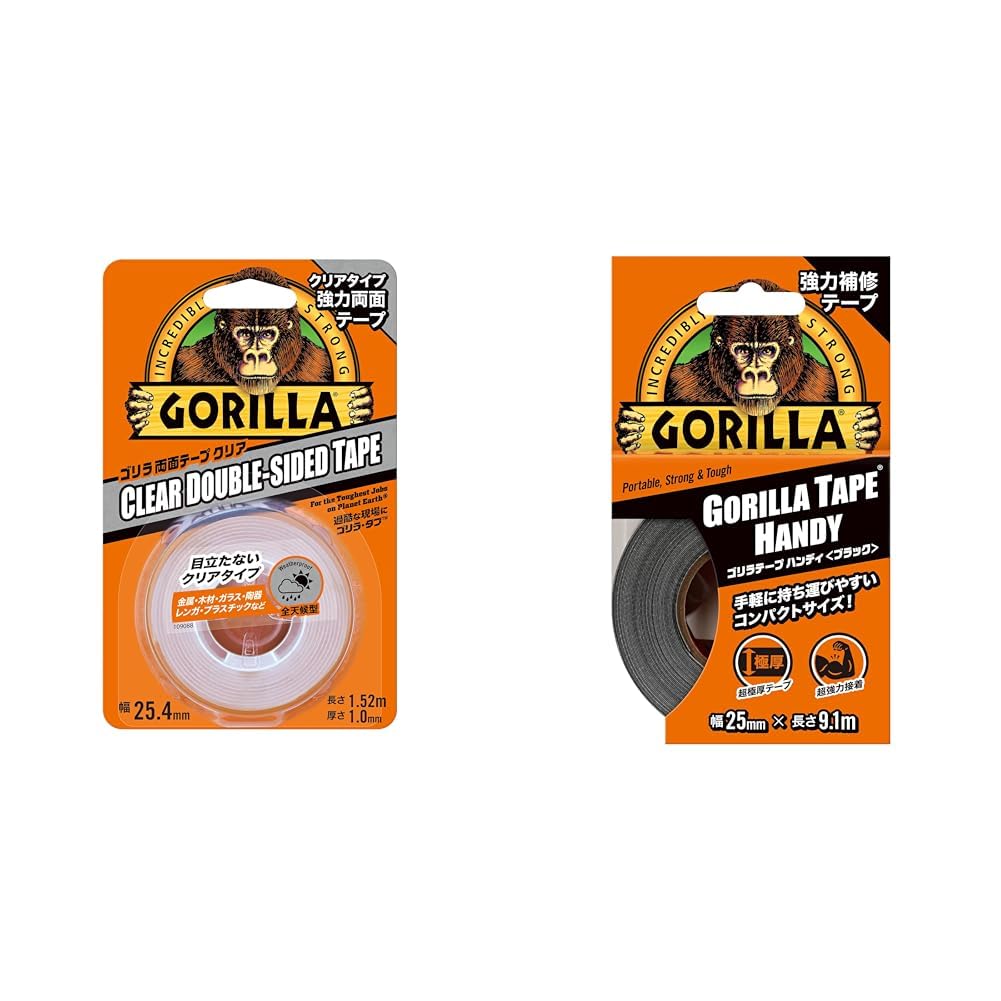 Amazon.co.jp: KURE(呉工業) ゴリラ 両面テープ クリア 25.4mm×1.52m